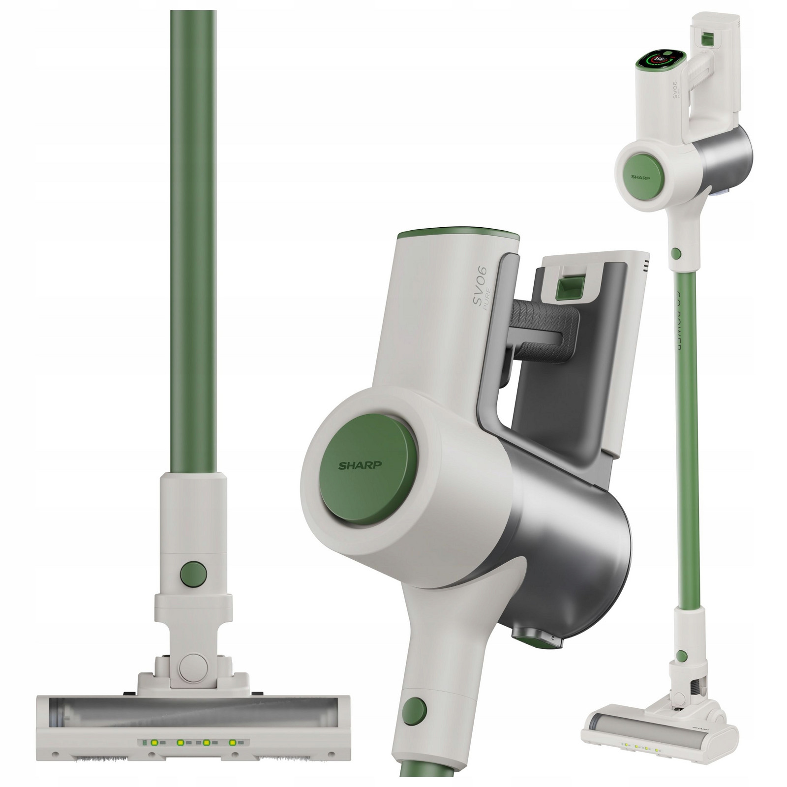 Tyčový Vysavač Bezdrátový akumulátorový Sharp VC-SV06AEU-G Dom Srst