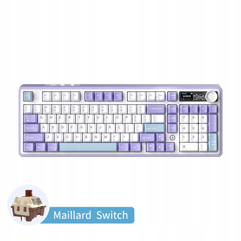 Ajazz AK980 Gasket Bezdrátová mechanická klávesnice 98 kláves Hot-Swap Tir-režim