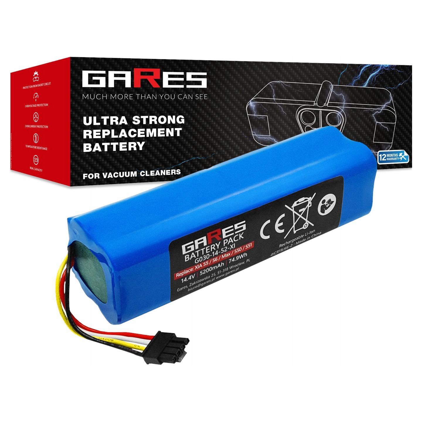 Baterie Akumulátor pro Xiaomi Roborock BRR-2P4S-5200S BRR-2P4S-5200D 5,2Ah