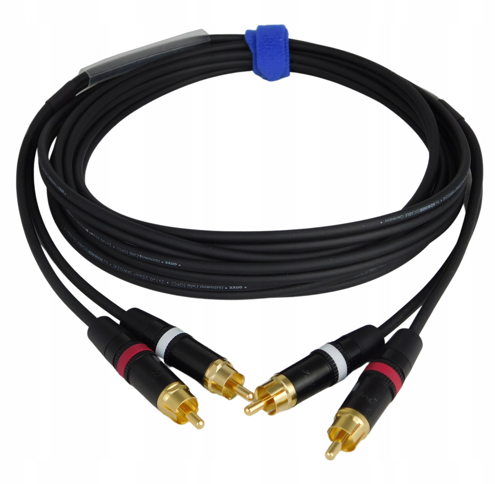 Sommer Onyx Interkonekt 2xRCA Cinch Neutrik 7,5m