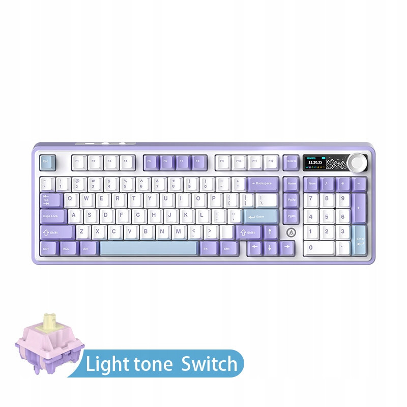 Bezdrátová mechanická klávesnice s těsněním AK980 98 kláves Hot-swap Rgb Tir-mód