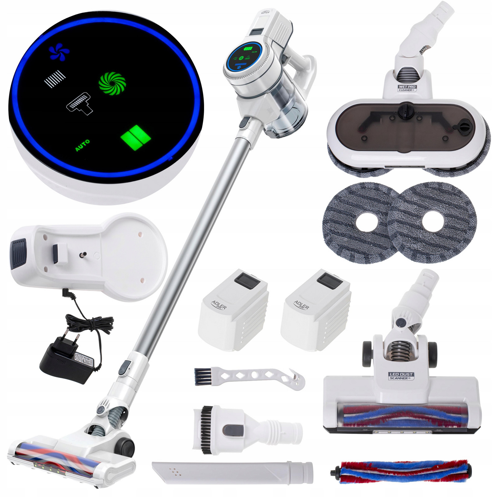 Vysavač Mop Tyčový Vysavač s funkcí mopování Bezdrátový 2v1 Hepa