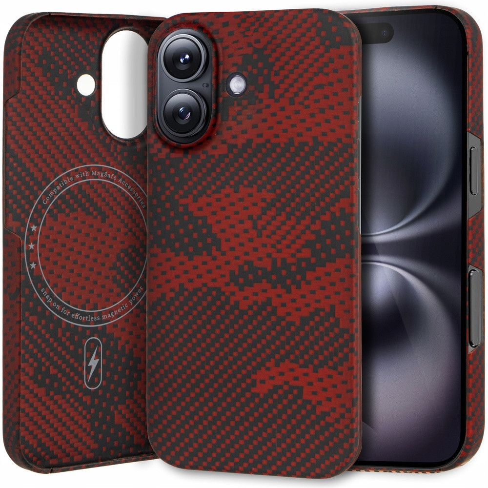 Pouzdro pro iPhone 16, Aramid Fiber Slim Case, pro MagSafe, tenké, lehké