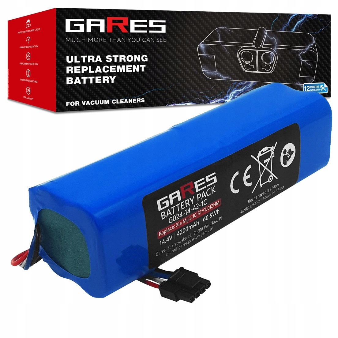 Baterie Akumulátor pro Xiaomi Mop 1C Mijia 1C STYTJ01ZHM 14,4V 4,2Ah