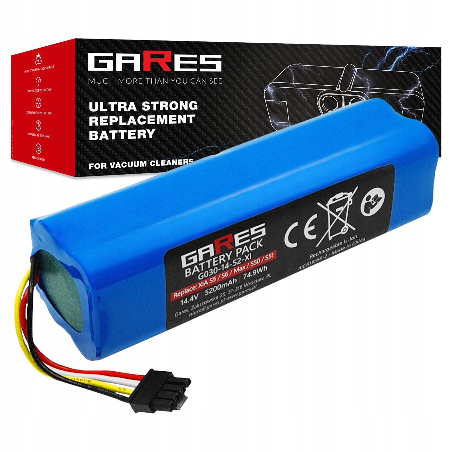 Baterie Akumulátor pro Xiaomi Roborock S5 S5max S6 Q5 Q7 S7 max E4 E5 5,2Ah