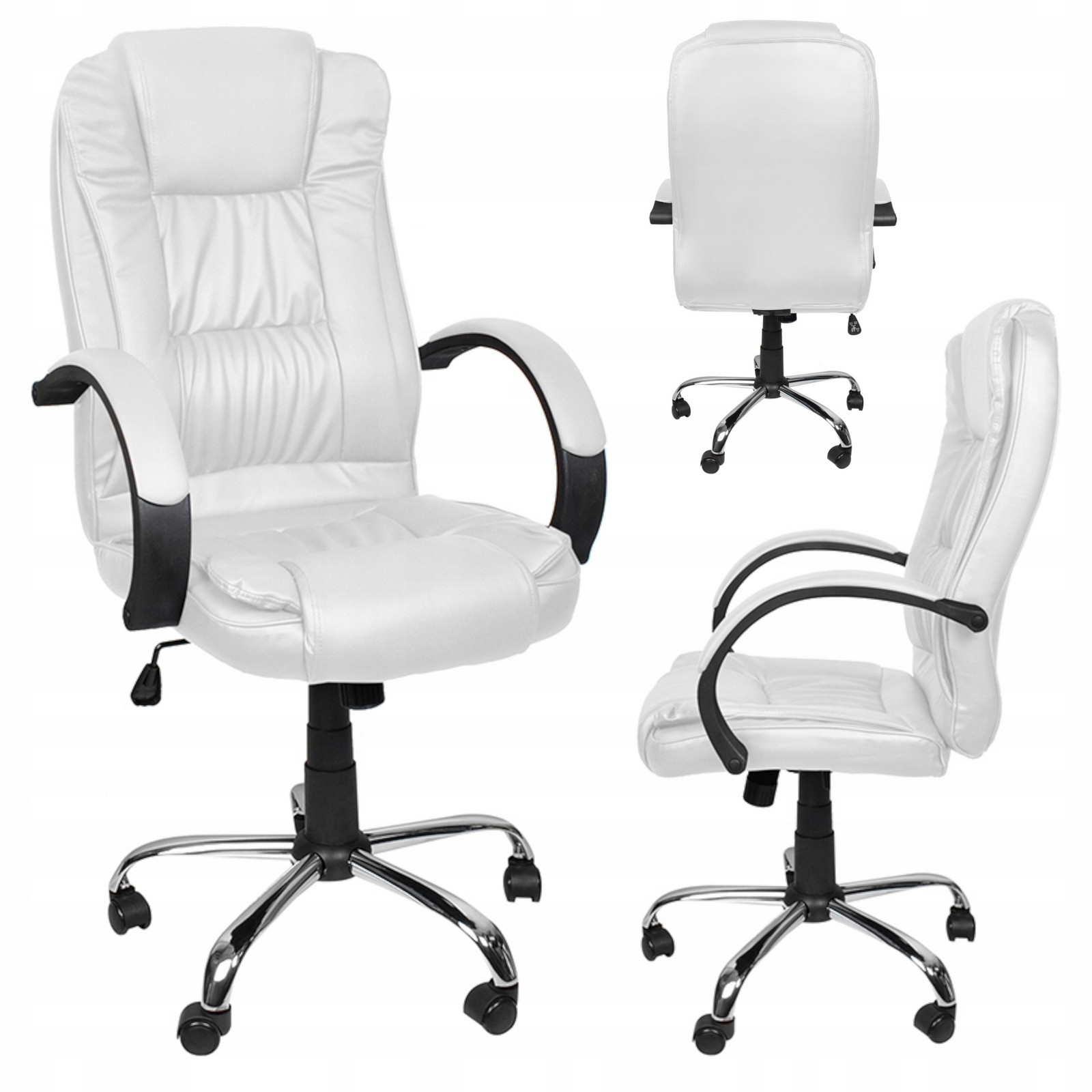 Kancelářské křeslo eko kůže bílá Malatec.