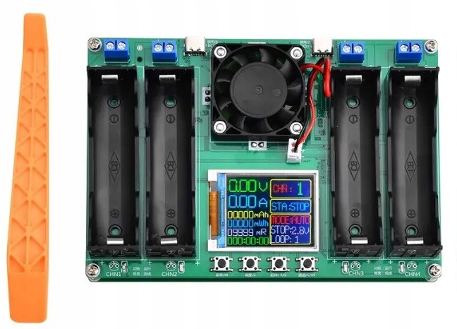 Měřič Tester kapacity akumulátorových článků 4 x 18650 Usb