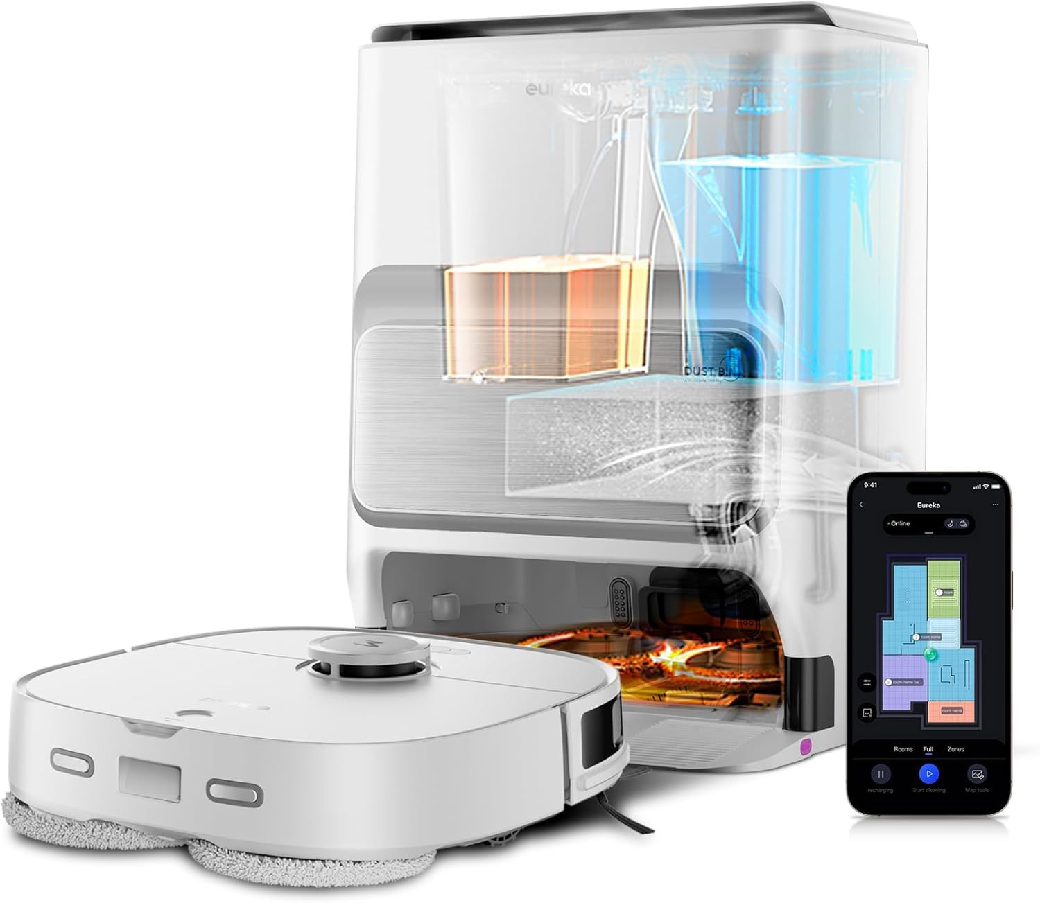Uklízecí Robot Inteligentní Vysavač Mycí Stanice Eureka J12 Ultra Al