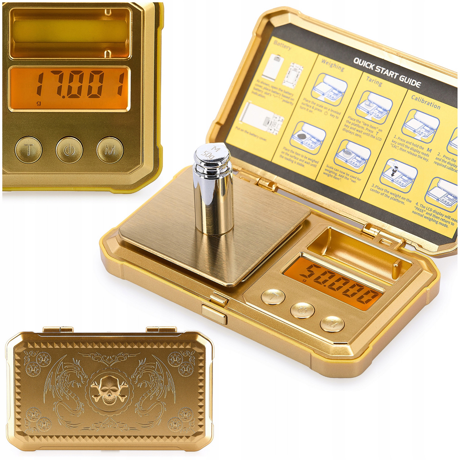 Klenotnická Váha přesná 0,001g malá kapesní přesná závaží 50g