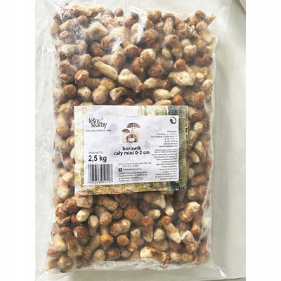 leśne skarby Hříbek celý mini 0-2 cm zmrazený 2,5 kg