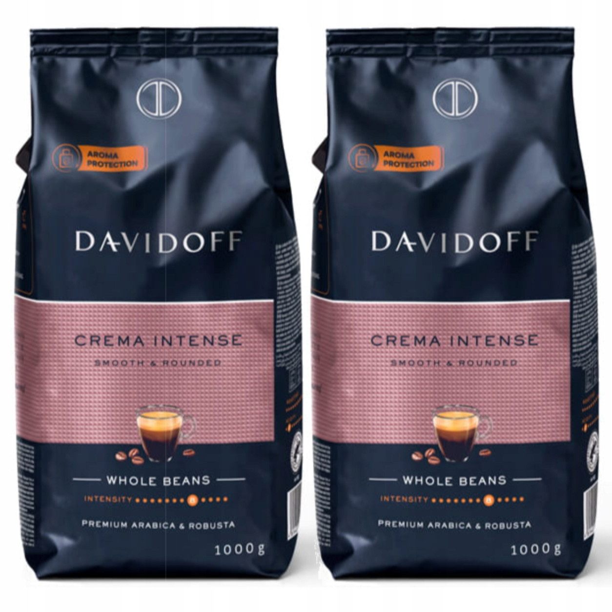 Davidoff Cafe Crema Intense Káva Zrnková Arabika Robusta 1kg x2