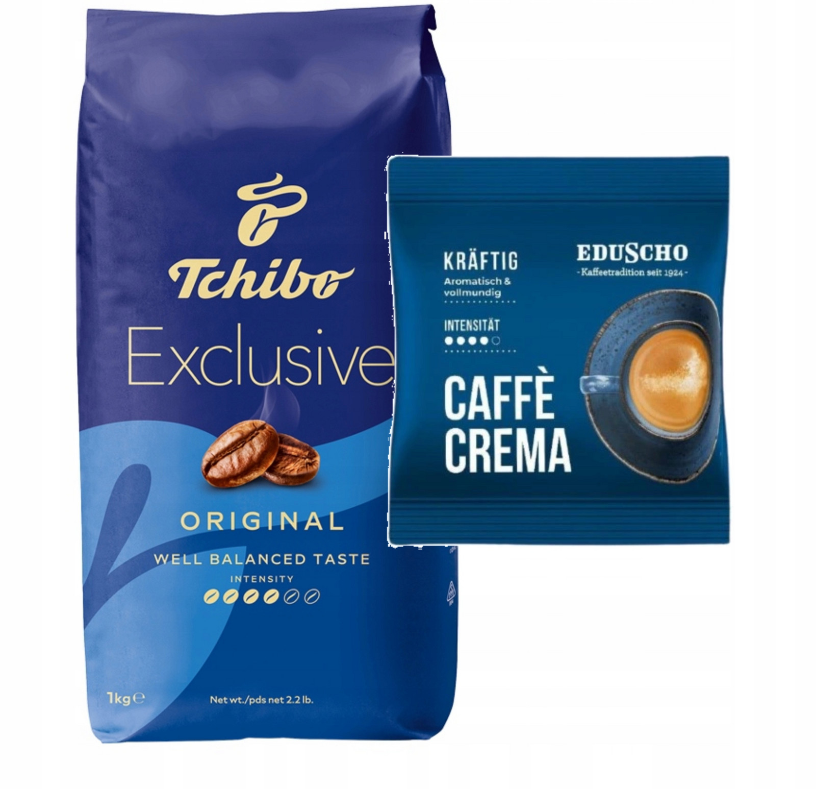 Káva zrnková Tchibo Exclusive 1kg Dárek Kapsička 100g