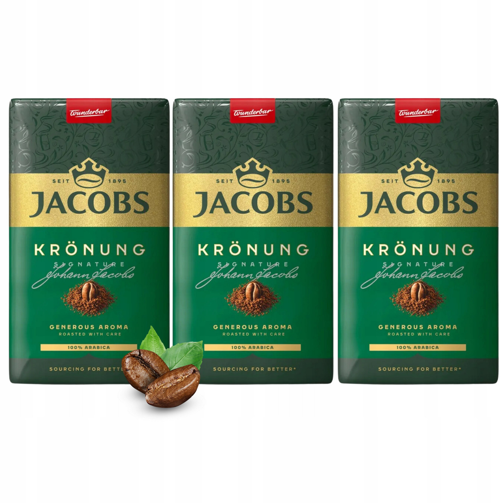 Mletá Káva Jacobs Kronung 500 g 100% Arabica Káva Jacobs Zelená Arabica