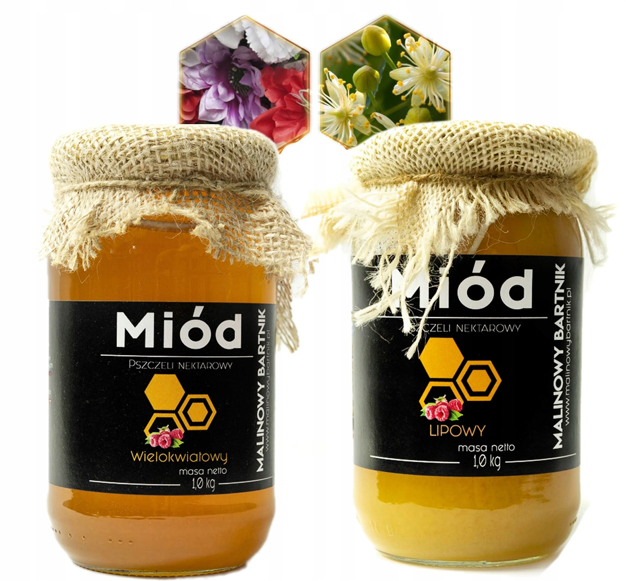 Sada Medů Vícekvětá a Lipová 2 kg Letošní 2024, z Polska