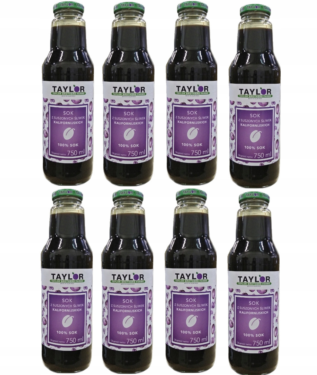 Sada 8X Šťáva Ze Sušených Švestek Taylor 750ML