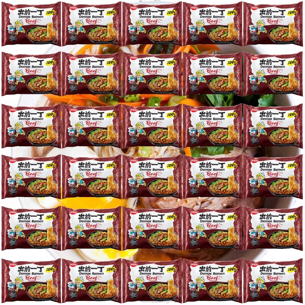 Karton Polévka Bleskové Těstoviny Demae Ramen Beef Hovězí 30x 100g Nissin