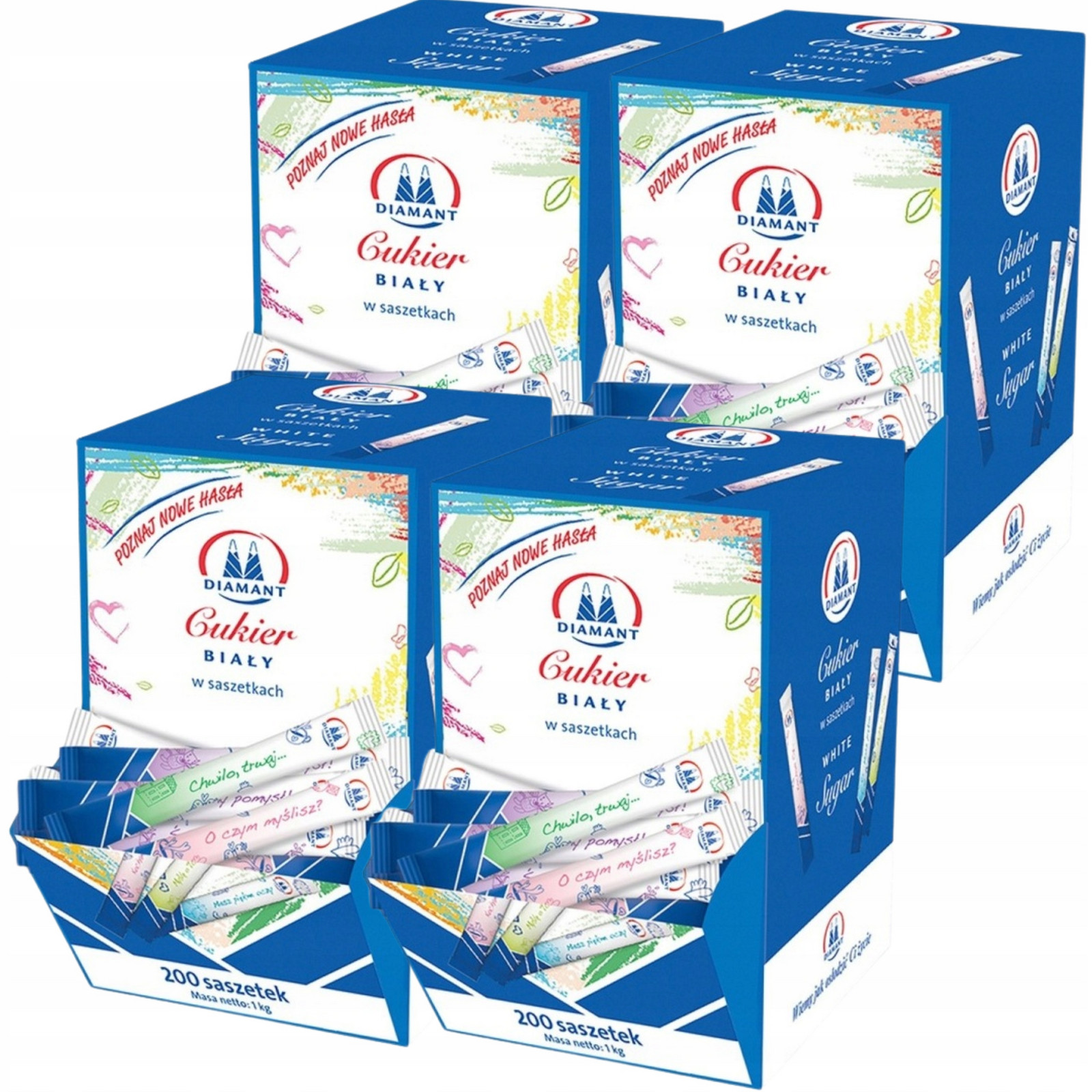 Diamant Cukr bílý v sáčcích 1 kg (200 kusů) x 4 kusů