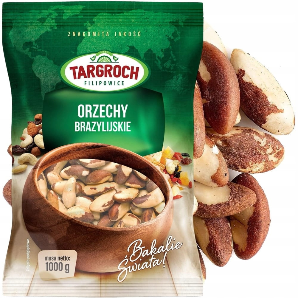 Zdravé Brazilské ořechy Celý Přírodní Zdroj Selenu 1kg 1000g Targroch
