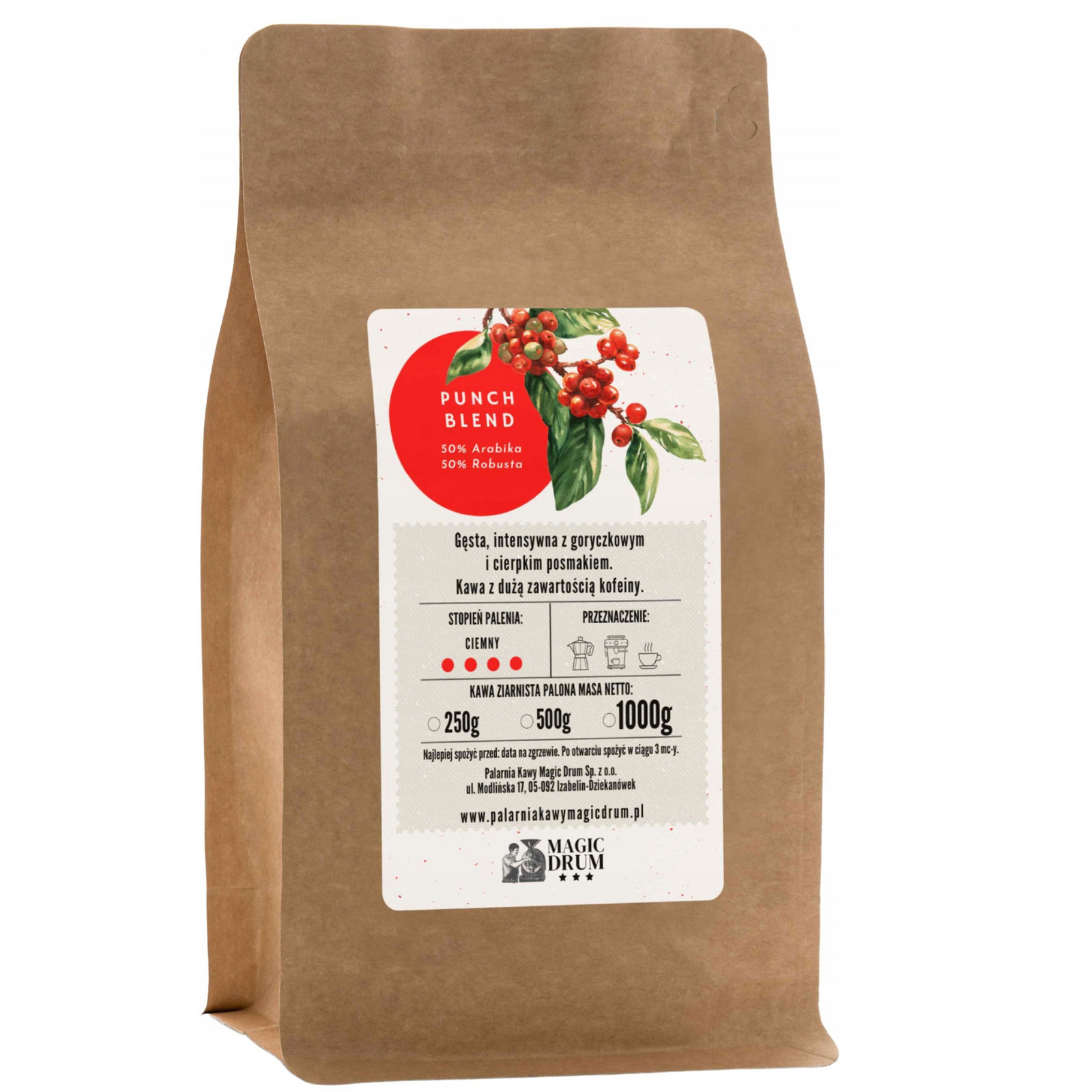 Mletá káva 1kg Punch Blend 50/50