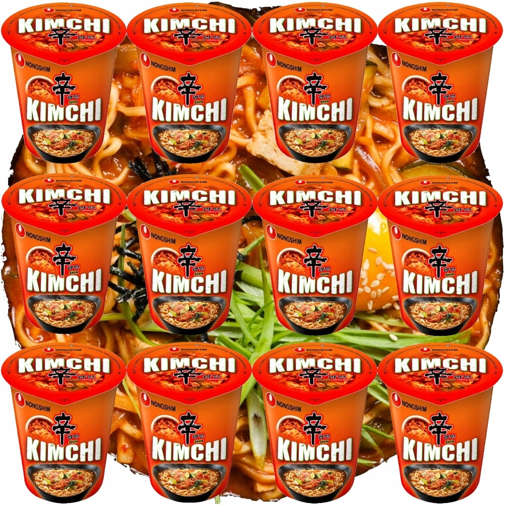 Karton Korejská polévka Instant Kimchi Ramyun Hrnek Cup 12x75g Nong Shim