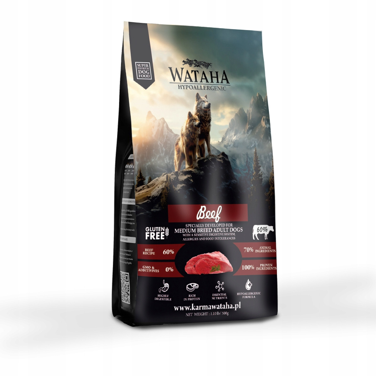 Wataha Hypoallergenic Krmivo Suché Dospělý S/d Hovězí Maso S Rýží 6 kg