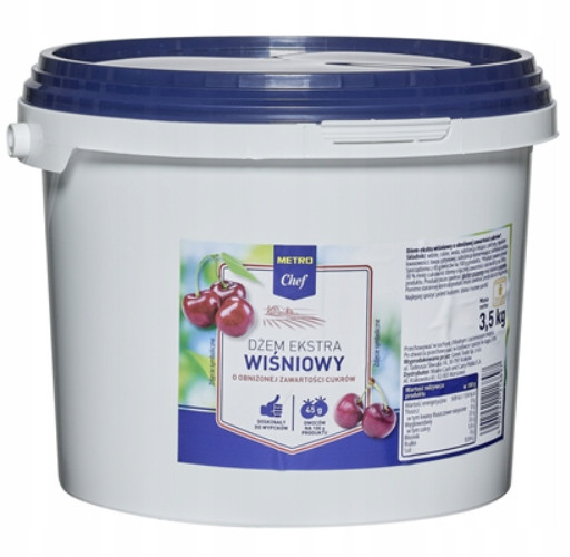 Metro Chef Extra třešňový džem se sníženým obsahem cukrů 3,5 kg