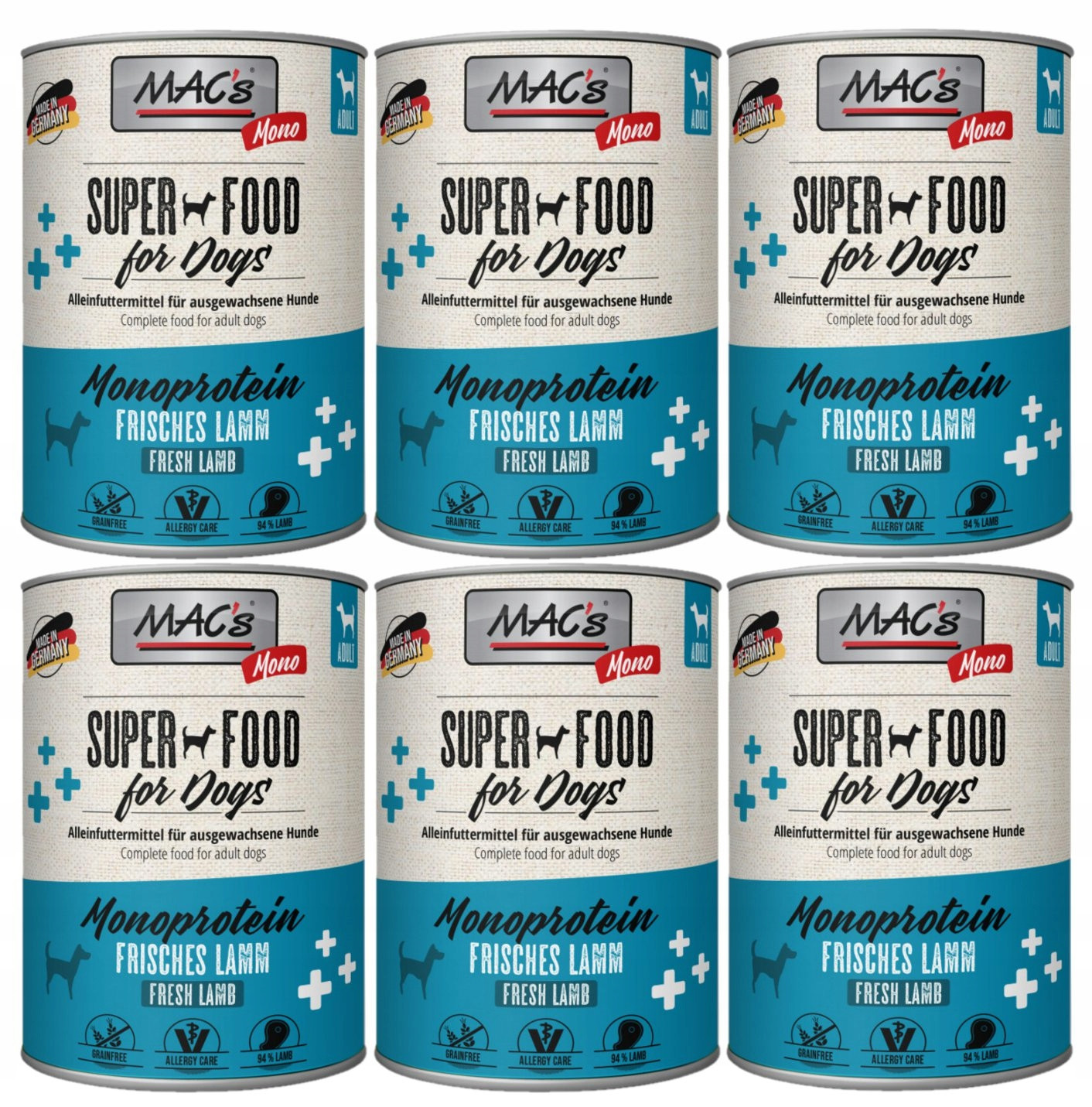 MAC's Dog Monoprotein Jehněčí 6x400g