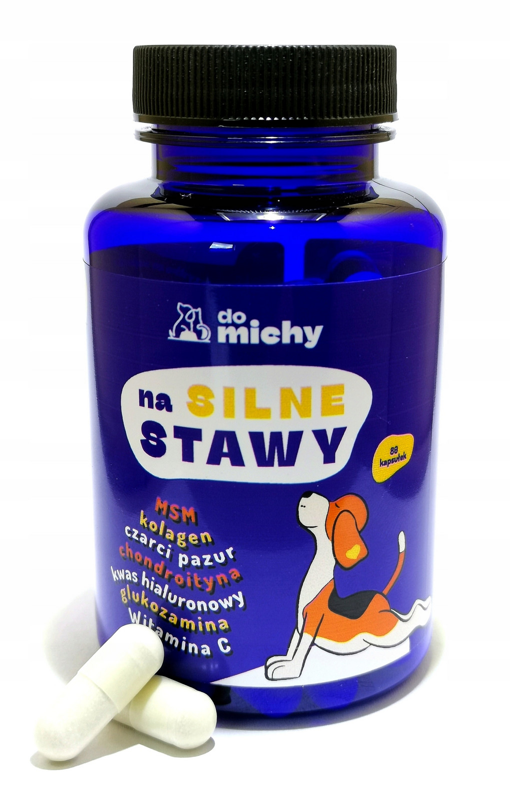 Do michy přípravek na klouby pro psy 80 kapslí kolagen čertí chondroitin