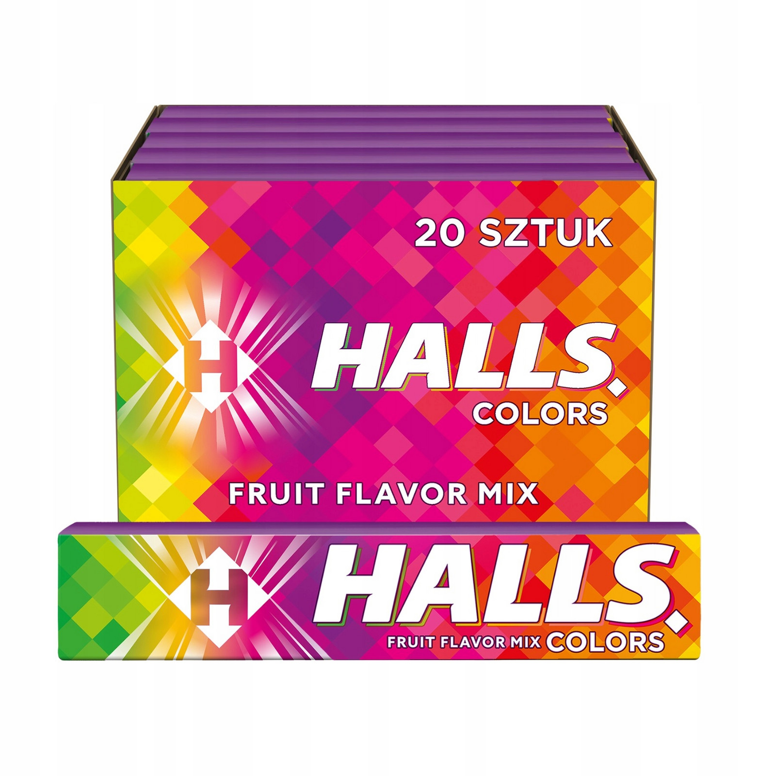 Halls Bonbóny Colors Fruit Mix 33 g x 20 kusů
