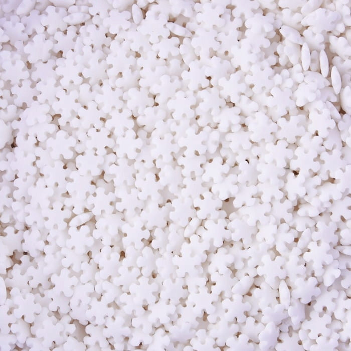 Cukrový Posyp Sněhové Vločky Bílé 1kg Konfety