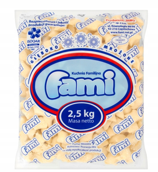 Fami Mražené bramborové kopýtka 2,5 kg