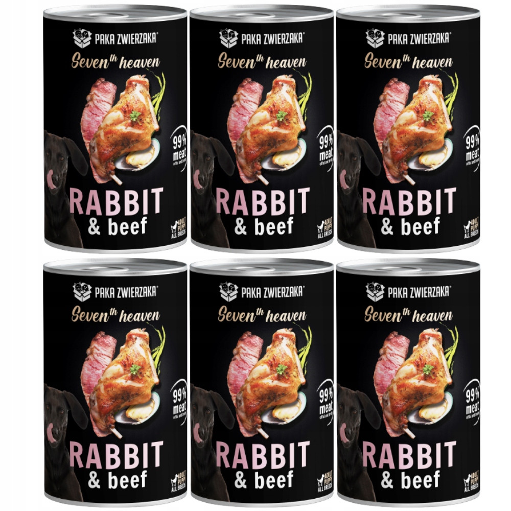 Paka Zwierzaka krmivo mokrý králík 6x400g