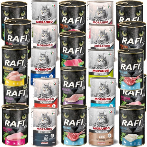 Morando Dolina Noteci Rafi mokré krmivo pro kočky mix chutí 24x400 g