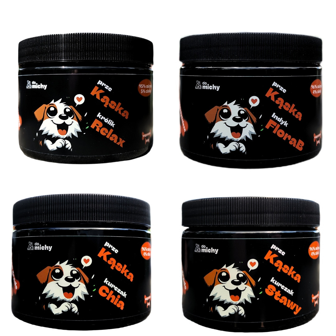 Sada Do michy 4x Svačinka suplementační Klouby, Chia, FloraB, RelaX