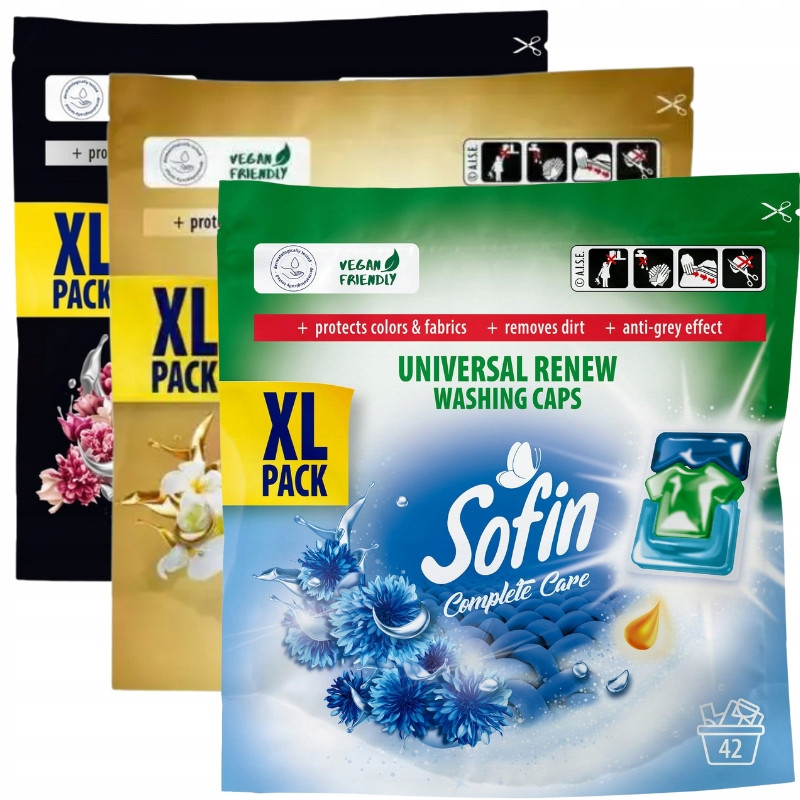 Sofin Kapsle na praní tkanin Color, Black, White MIX 3 x 42 kusů