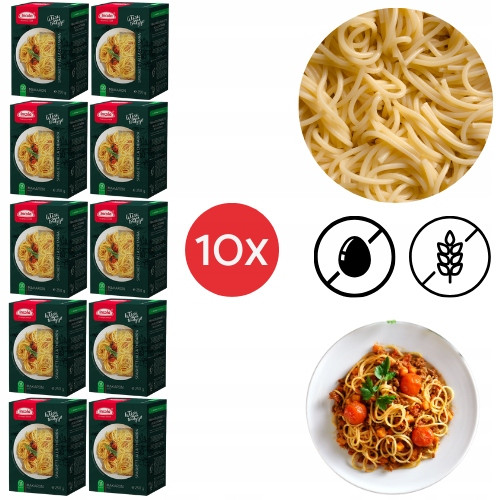 10xMAKARON Bezlepkový Špagety Alla Chitarra Incola 250G Vegan