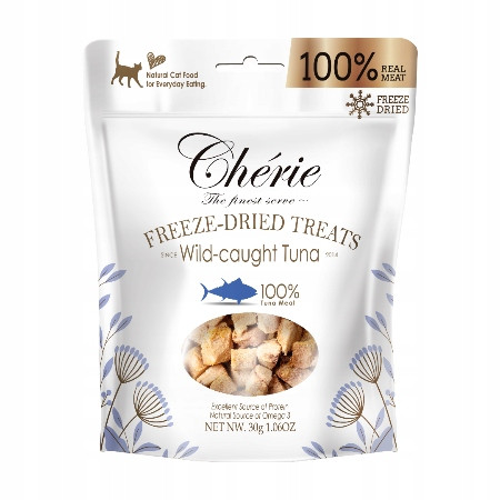 Lyofilizované kousky Tuňáka pamlsky pro psa a kočku 12 x 30 g