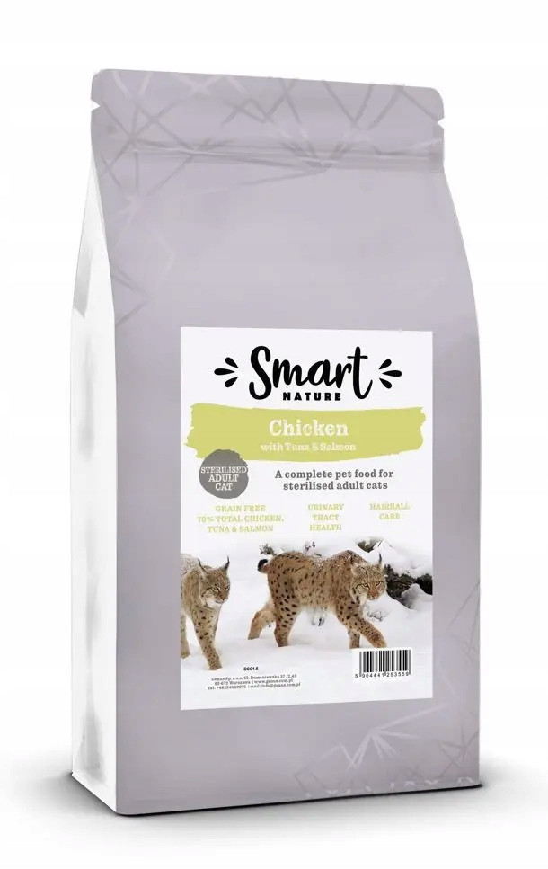 Smart Nature Cat Light 70% Meat 5kg krmivo bez obilovin pro kočky s nadváhou, L-k