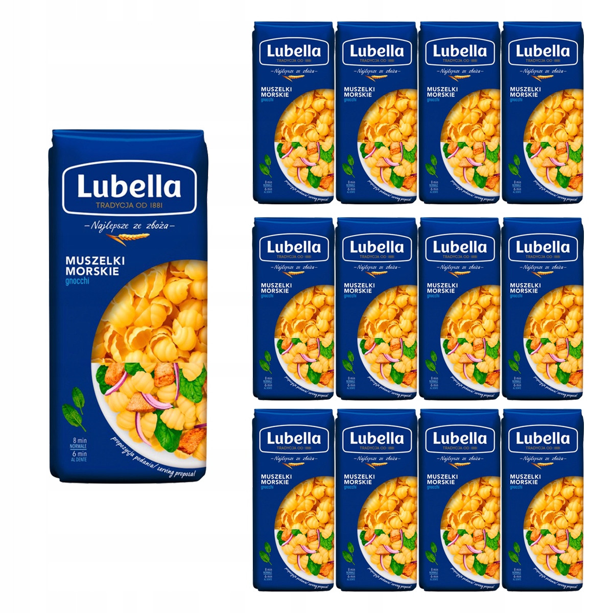 Lubella Těstoviny mořské mušle 400 g x 12 kusů