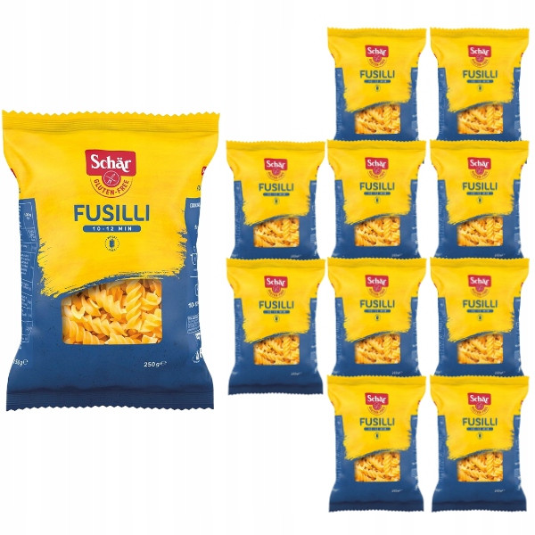 10x Těstoviny Fusilli bezlepkové 250g