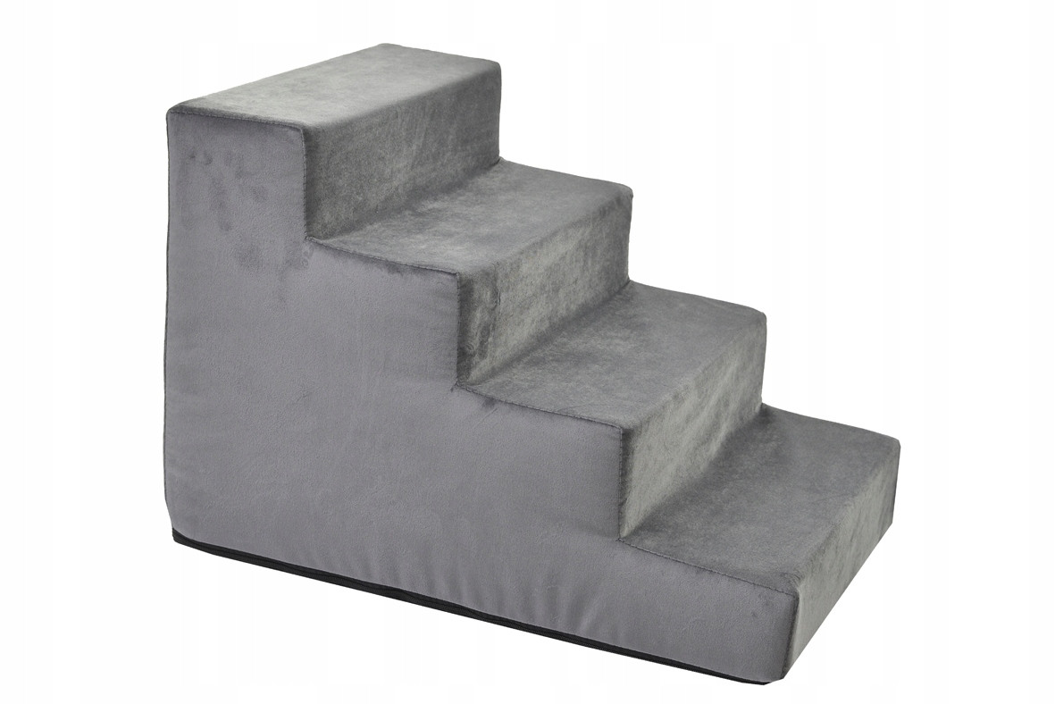 Schody Schůdky Pro Psa Kočku 40 CM Plošina Šedá