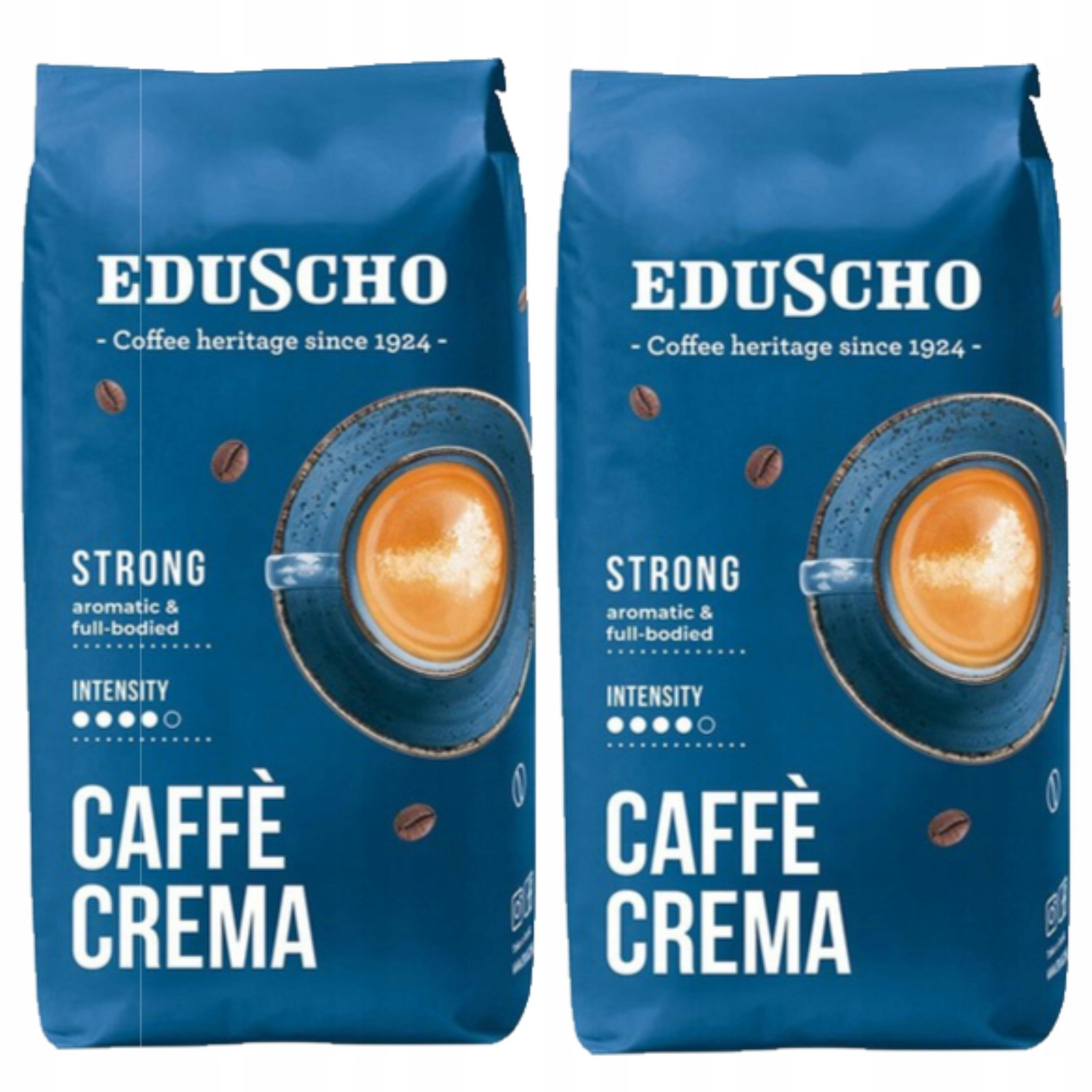Eduscho Caffè Crema Strong Káva Zrnková Arabika Robusta 1kg x2