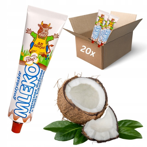 20 x Zahuštěné mléko v tubě Sm Gostyń 150 Ml Kokos ideální do dezertů