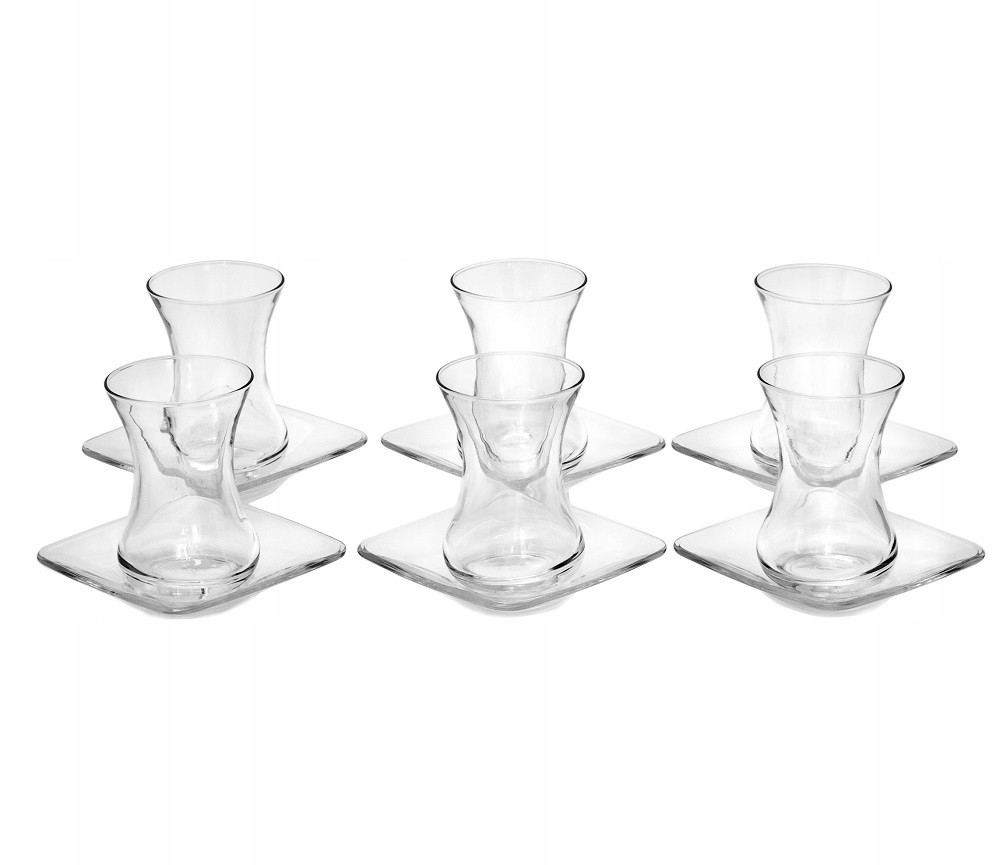 Sklenice tulipány se čtvercovými podtácky 6 Ks