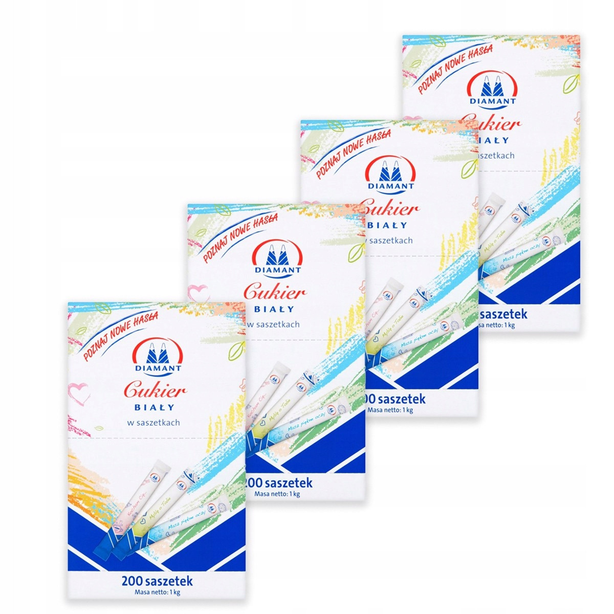 Diamant cukr bílý v sáčcích 1 kg 4 kusy