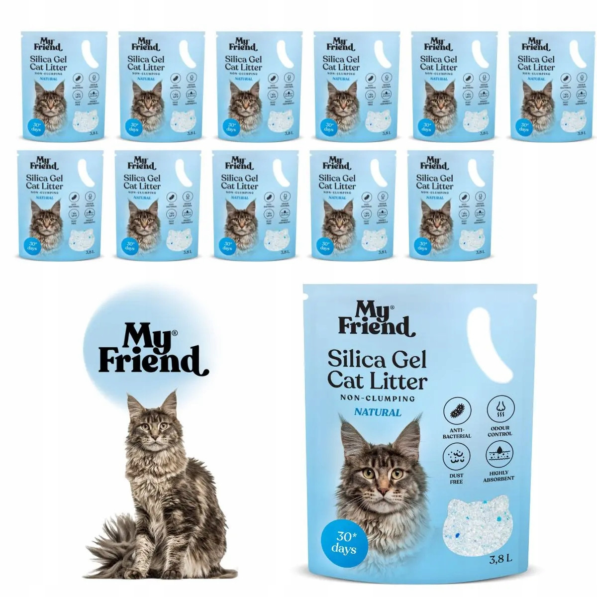 My Friend stelivo Silica Natural 3,8l Balíček x12