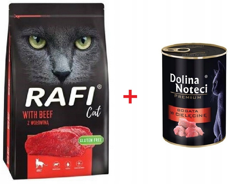 Dolina Noteci Rafi Cat s hovězím masem krmivo 7 kg vlhké krmivo 400 g