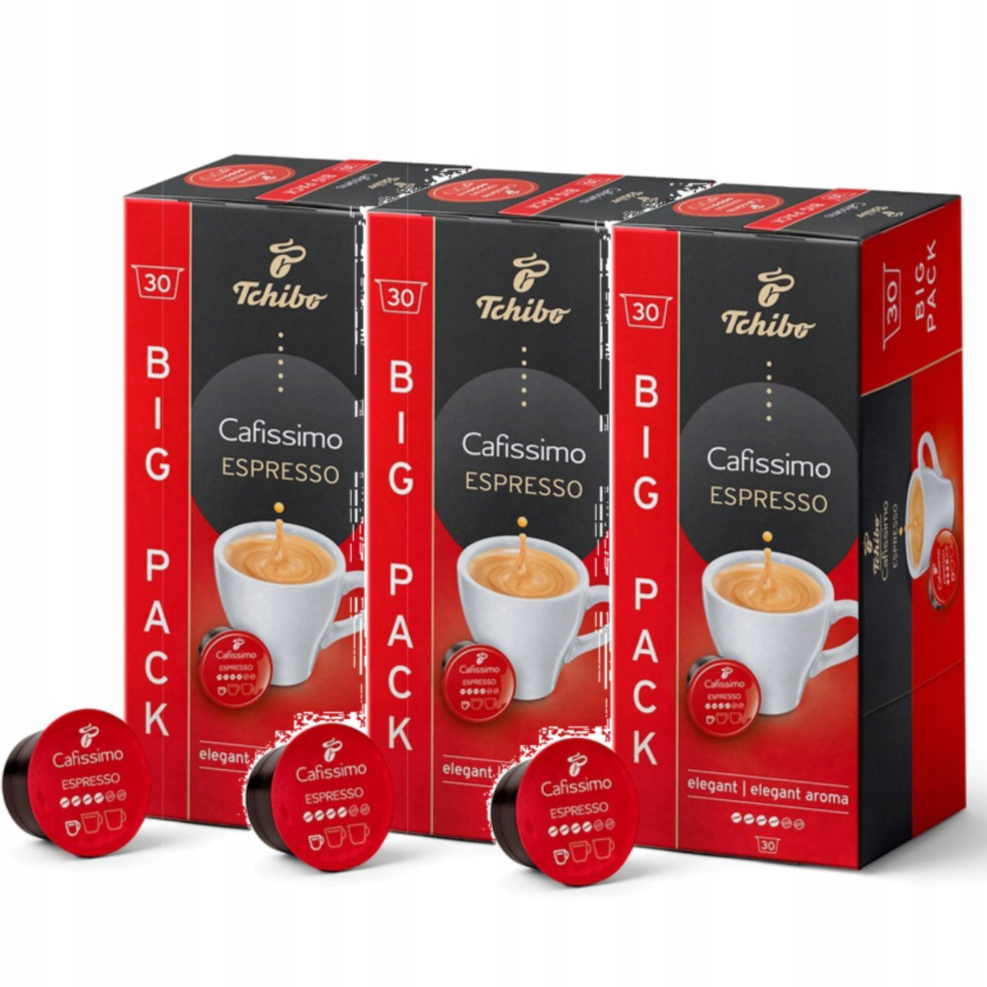 Tchibo Cafissimo Espresso Elegant Aroma Káva Arabika 30x3 kapslí Set