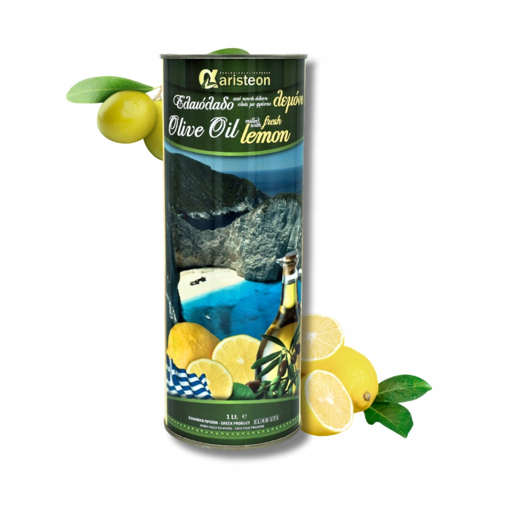 Extra panenský olivový olej s citronem 1L Řecký Aristeon Nefiltrovaný