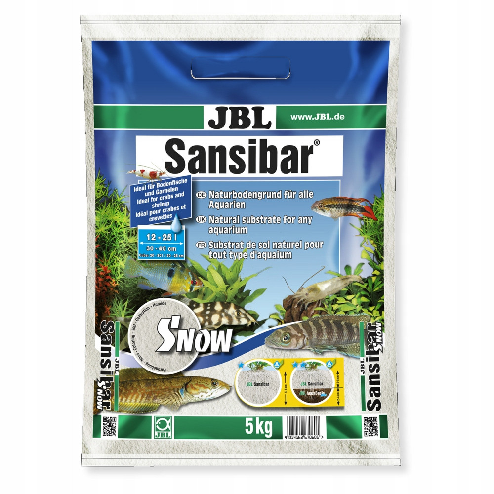 Jbl Sansibar Snow 5kg substrát pro akvárium
